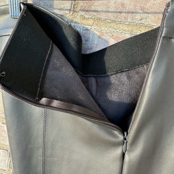 NEW WITHOUT TAG ANN TAYLOR FAUX GRAY LEATHER PANTS SIZE 6 - Picture 7 of 9